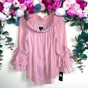 •MSK• {BLUSH} Frilled Statement Sleeve [silver accented]